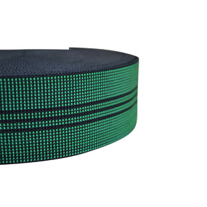 Spot Supply Green Stripe Elastic Webbing Strap Sofa Elastic Band For Outdoor Trampoline Tension Strips