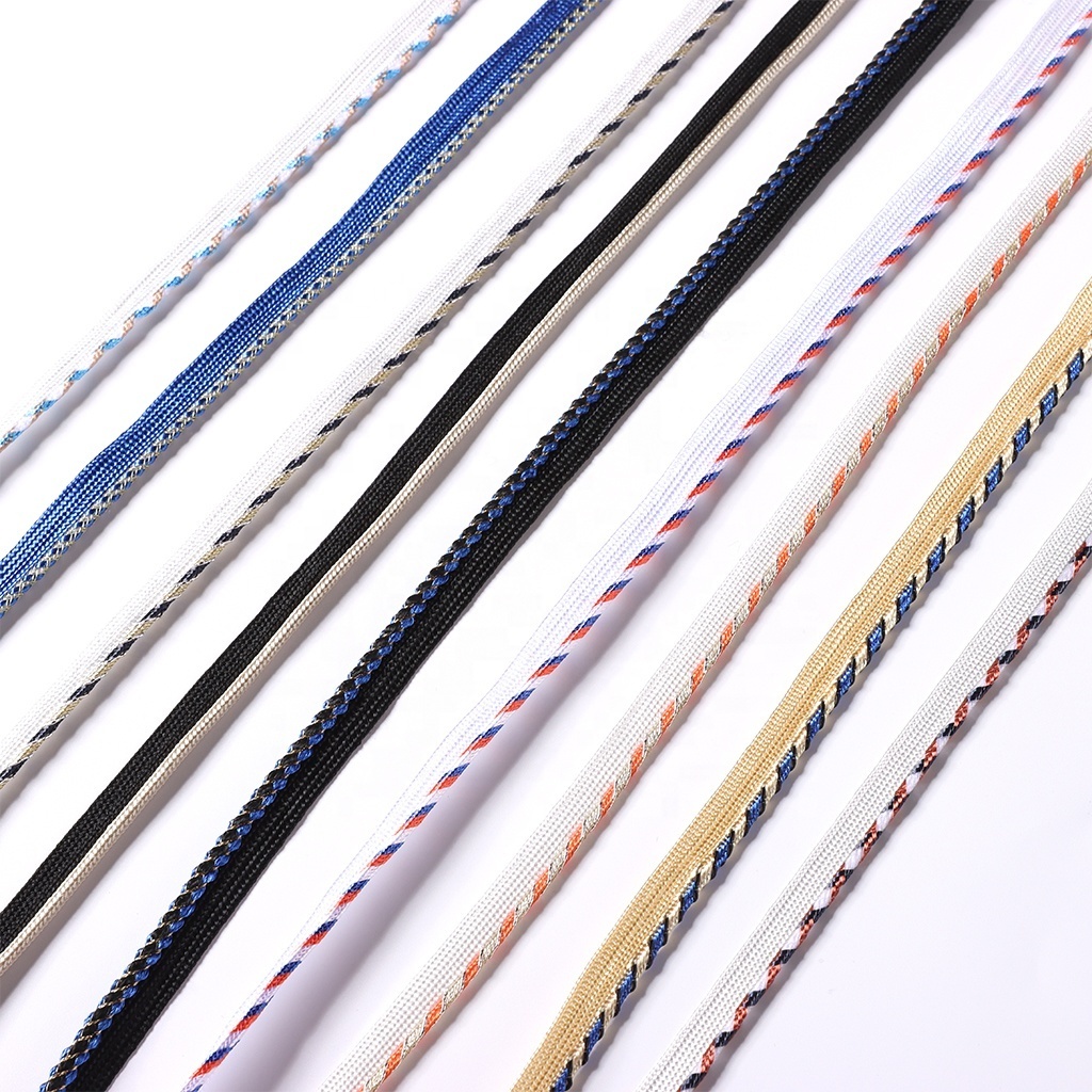 Custom Polyester Fabric Piping Bias Tape  Most Popular Webbing  Cords  For Trousers Horse Riding Clothes