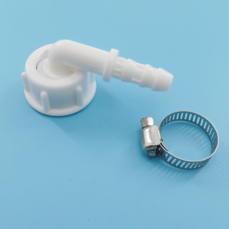 Plastic connector Washing machine connector water inlet hose faucet connector white with clamp