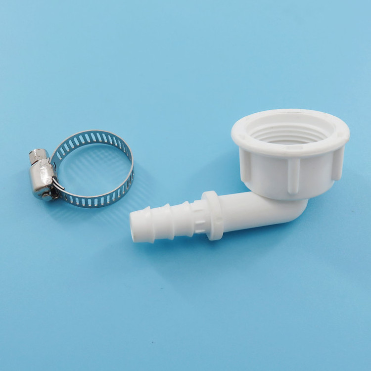 Plastic connector Washing machine connector water inlet hose faucet connector white with clamp