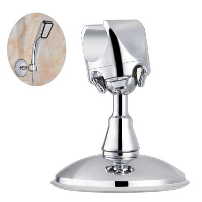 Vacuum Suction Cup Shower Head Wall Mount Holder, No Drill Removeable Handheld Bathroom Showerhead Bracket,Chrome Polished