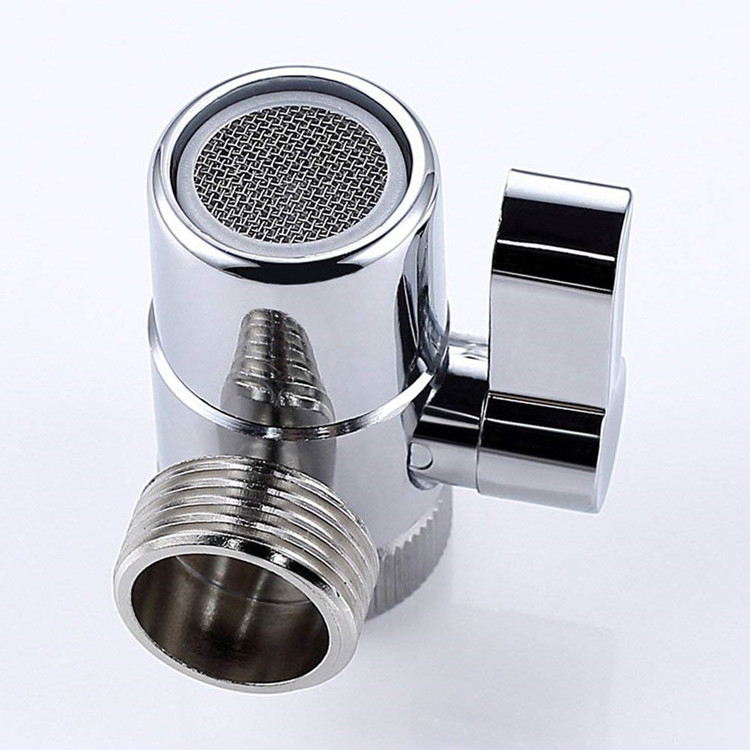 Sink Faucet Diverter with Aerator, Angle Simple Metal Adapter Water Diverter Valve Faucet to Bidet Sprayer Faucet Splitter RV Ki