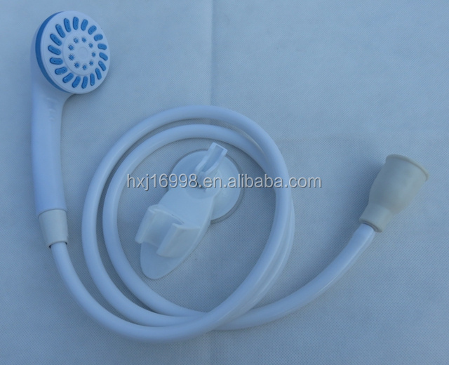 Plastic Handheld Shower Head with Extra Long Hose and Bracket Holder Connect to Faucet