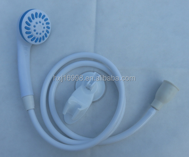 Plastic Handheld Shower Head with Extra Long Hose and Bracket Holder Connect to Faucet