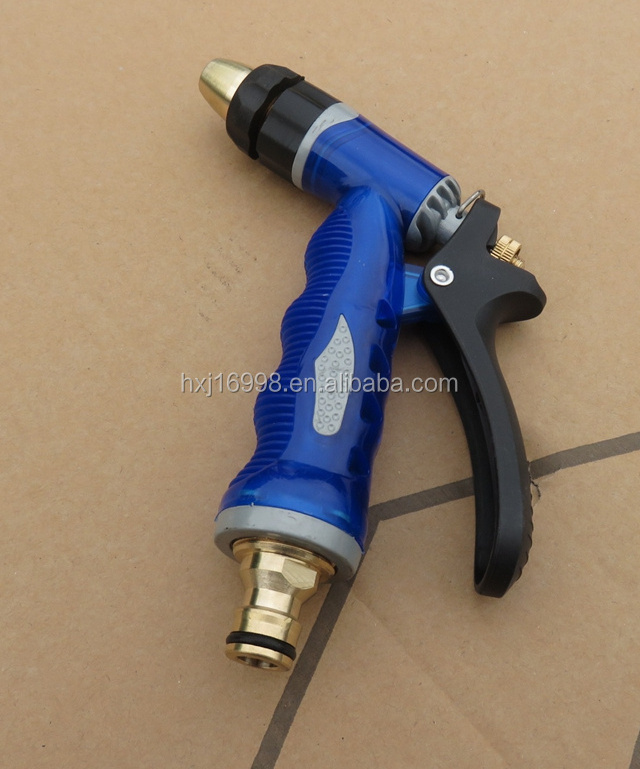 High Pressure Garden Hose Nozzle Heavy Duty Metal Hand Sprayer Car Washer