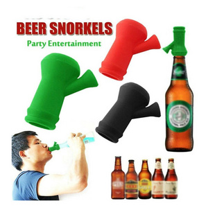 Beer Bottle Blower Silicone Beer Snorkel Bong Funnel Kitchen Bar Quick Drinking Tool for Party Beer Drinking Games Entertainment