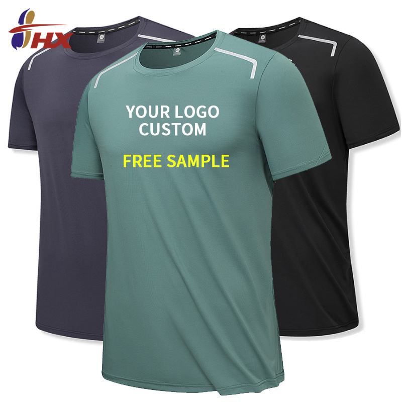 Customized Logo Sportswear Summer Men's Shirts Quick Dry Sport Run T Shirt Gym Fitness Shirts For Men