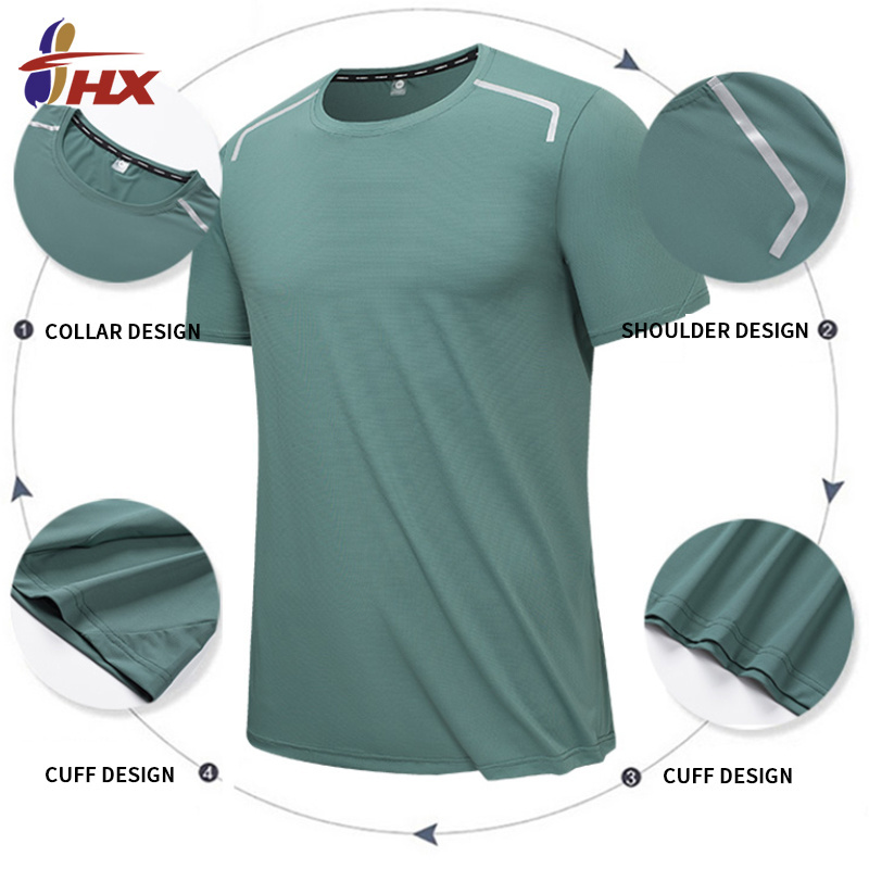 Customized Logo Sportswear Summer Men's Shirts Quick Dry Sport Run T Shirt Gym Fitness Shirts For Men