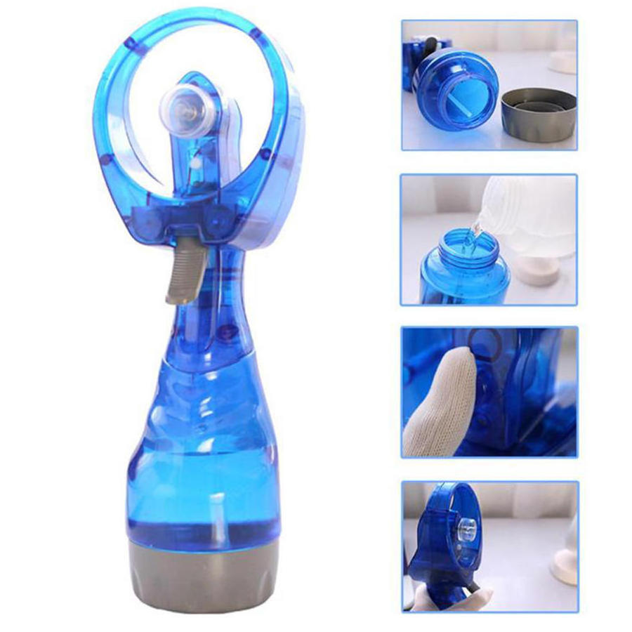 Hot Sell Mini Water Bottle Spray Cool Mist Fan Plastic Outdoor Travel Handheld Portable Cooling Spray Fan