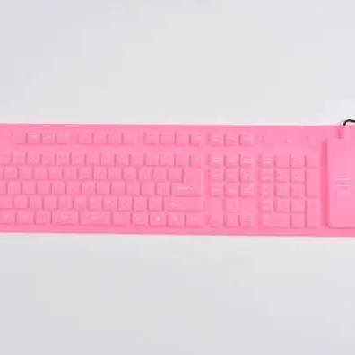 Factory For 85 Keys USB Wired Waterproof Foldable silicone Flexible Keyboard