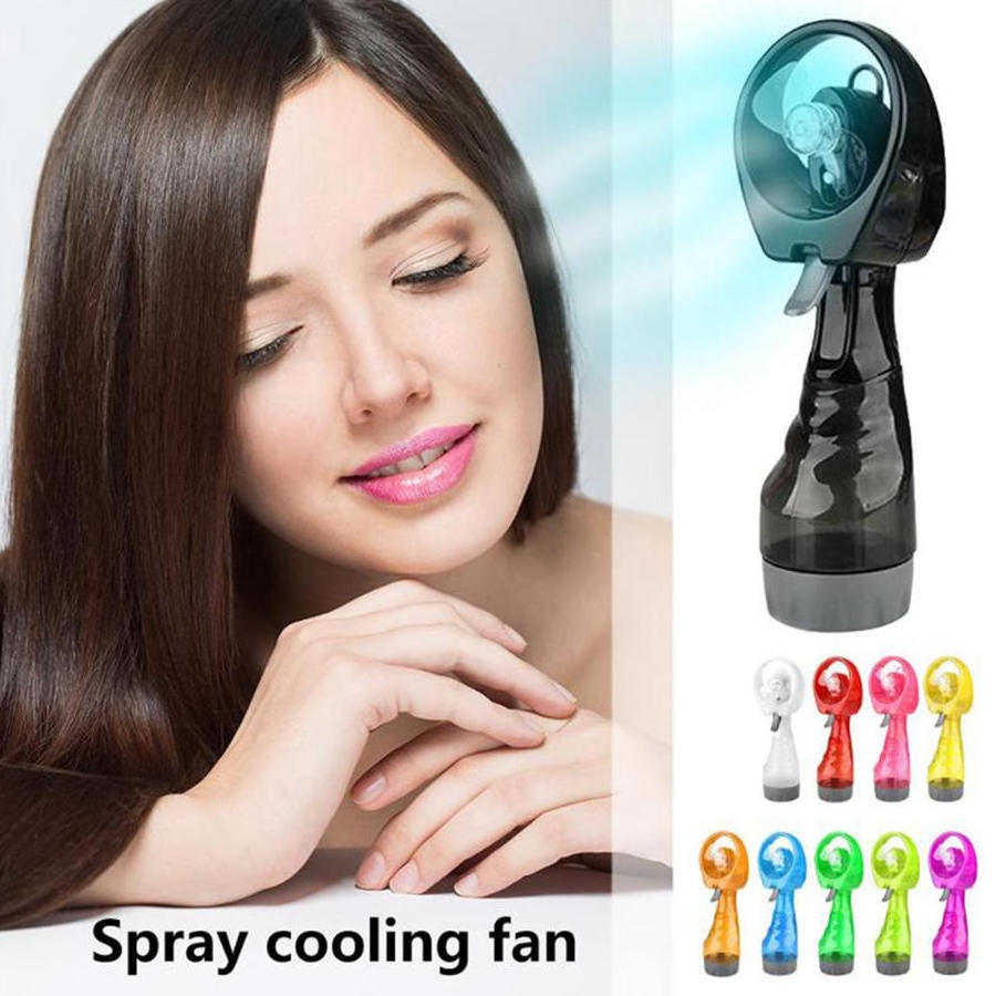 Hot Sell Mini Water Bottle Spray Cool Mist Fan Plastic Outdoor Travel Handheld Portable Cooling Spray Fan