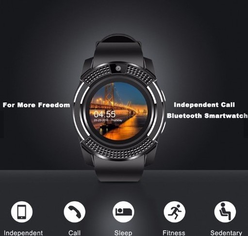 Fashion Pedometer 2g Sim Card Camera Watch Color Display Waterproof Device Wrist Smart Watch V8 Smartwatch For Android Ios