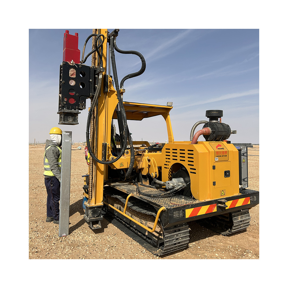 High Quality HXR5 Solar Piling Machine Crawler Solar Pile Driver Photovoltaic Ground Screw For Power PV Station ramming machine