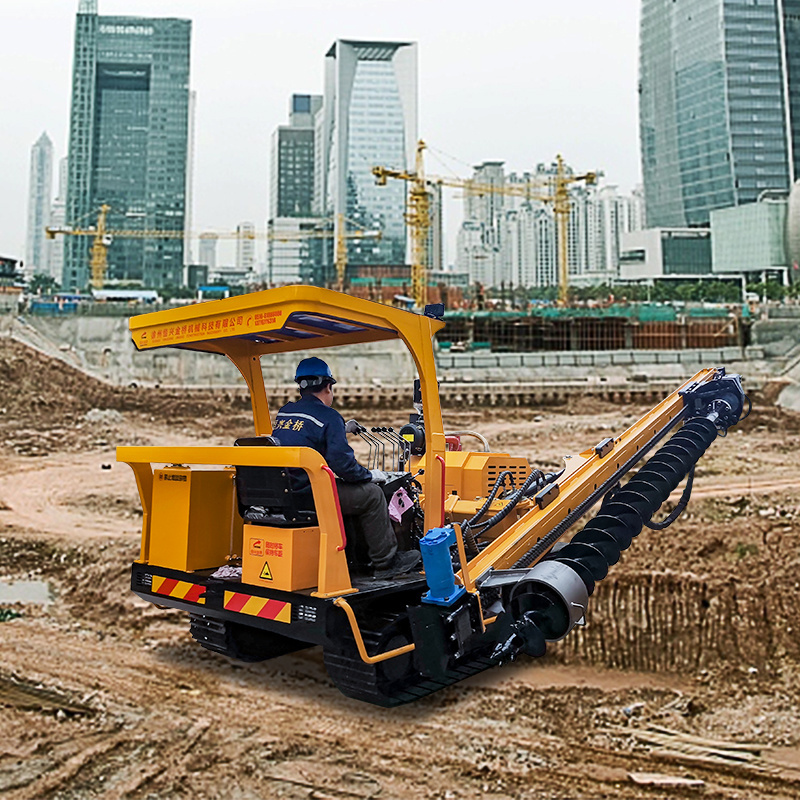 High Quality HXR5 Solar Piling Machine Crawler Solar Pile Driver Photovoltaic Ground Screw For Power PV Station ramming machine