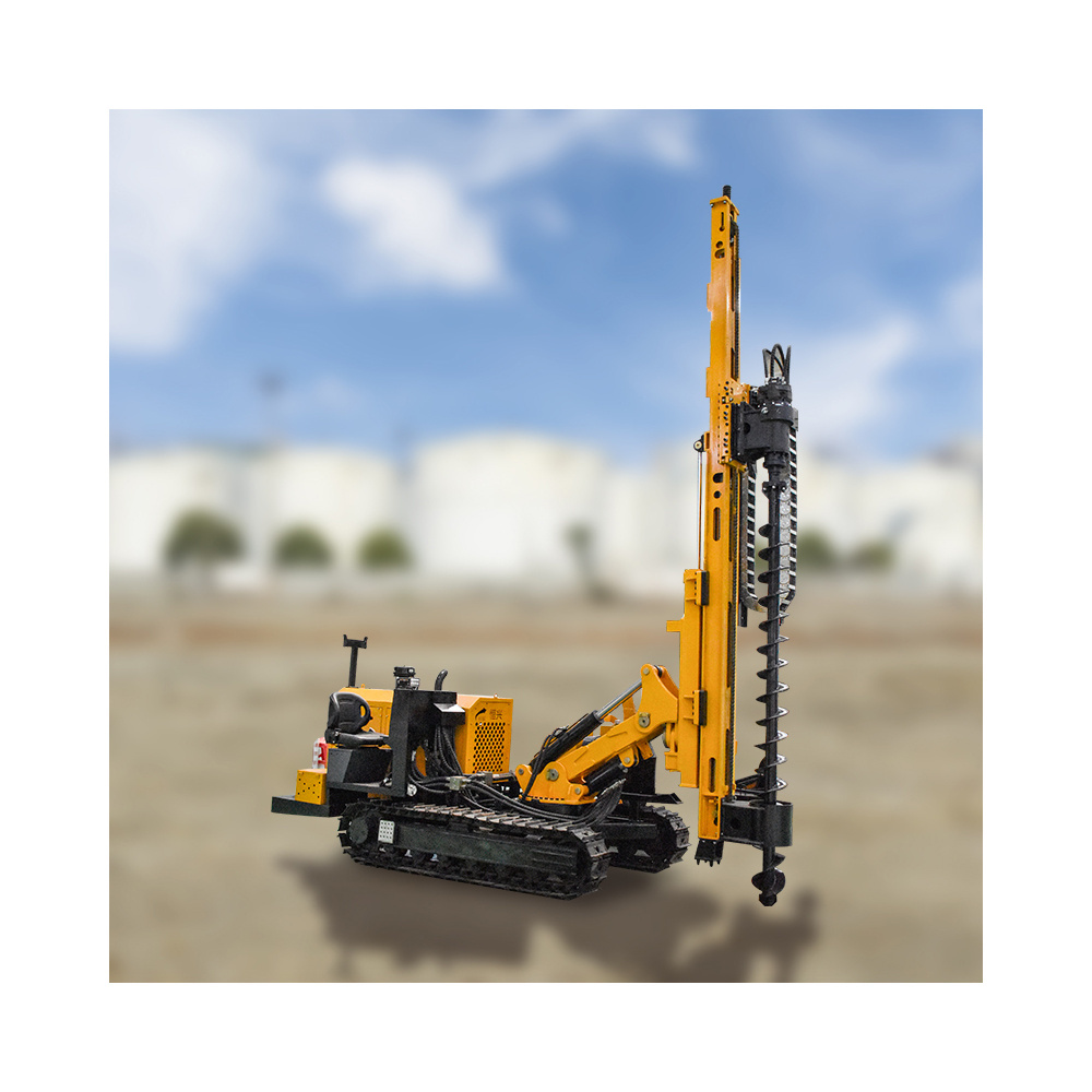 photovoltaic track rotary square vibro hammer small hydraulic fence post pile driving pile driver