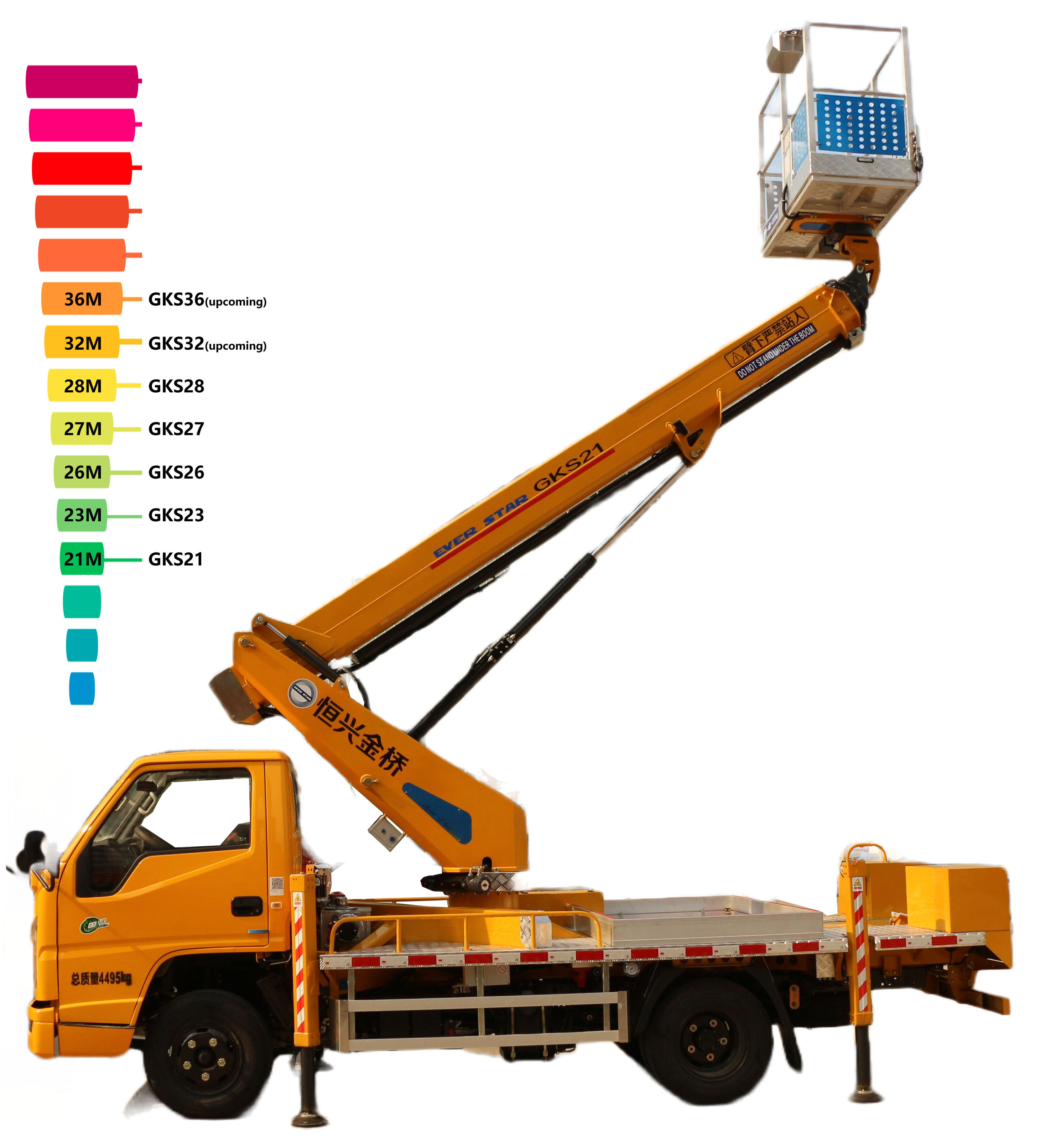 JMC Euro IV Standard High Quality Low Carbon Truck Mounted Telescoping Lift Elevating Aerial Work platform