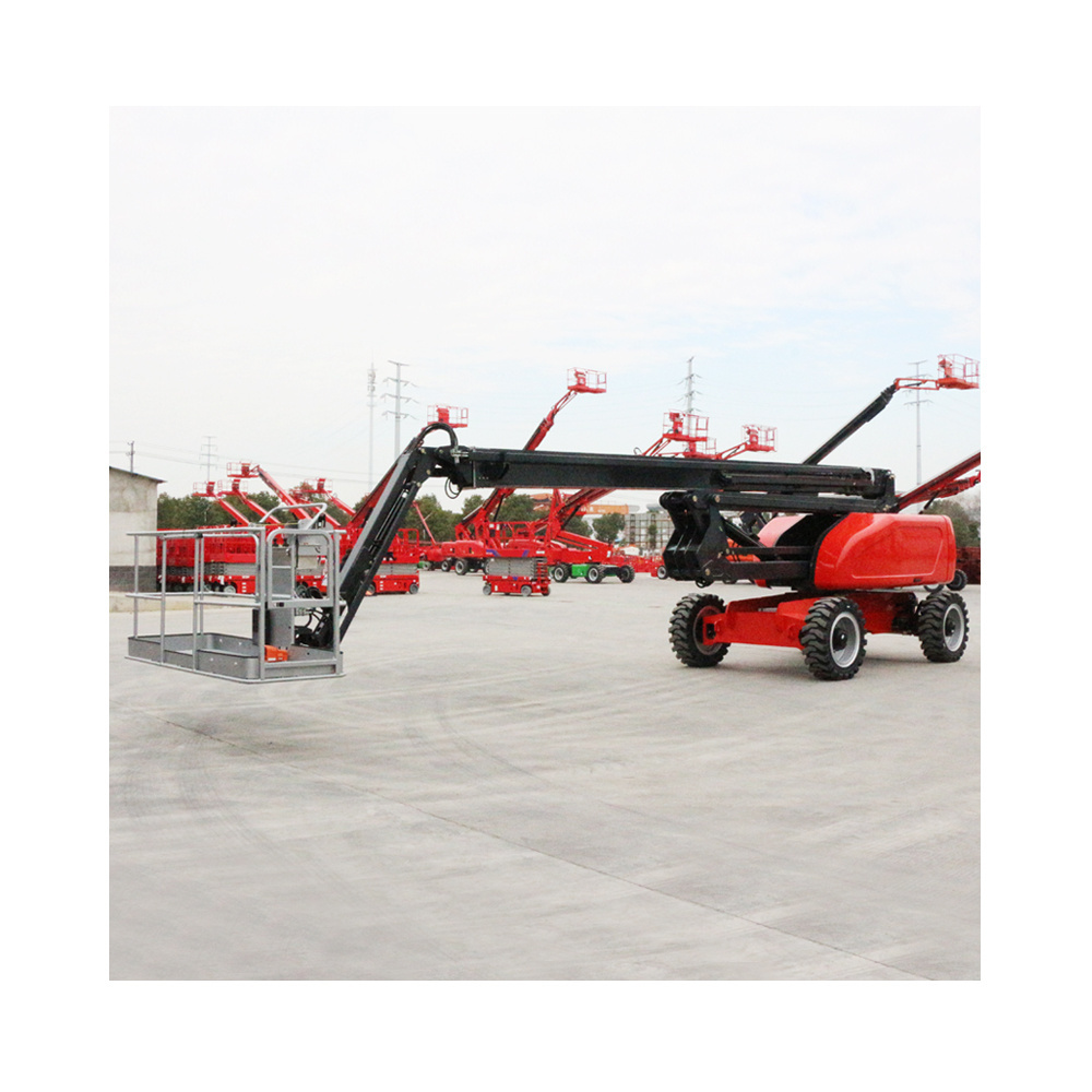 10m to 22m Hydraulic aerial work lift platform towable boom   lift cherry picker