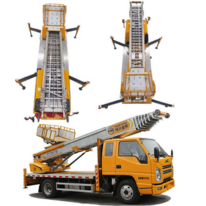 EVERSTAR ladder lift truck 36 Meter Hydraulic Truck Mounted Aerial Telescopic Access Ladders Bucket Truck Boom Lift Aerial Manli