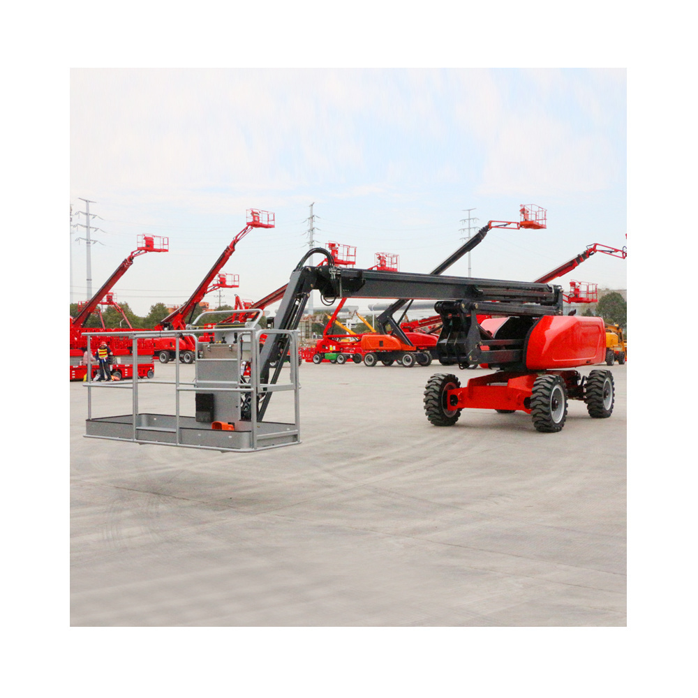 10m to 22m Hydraulic aerial work lift platform towable boom   lift cherry picker