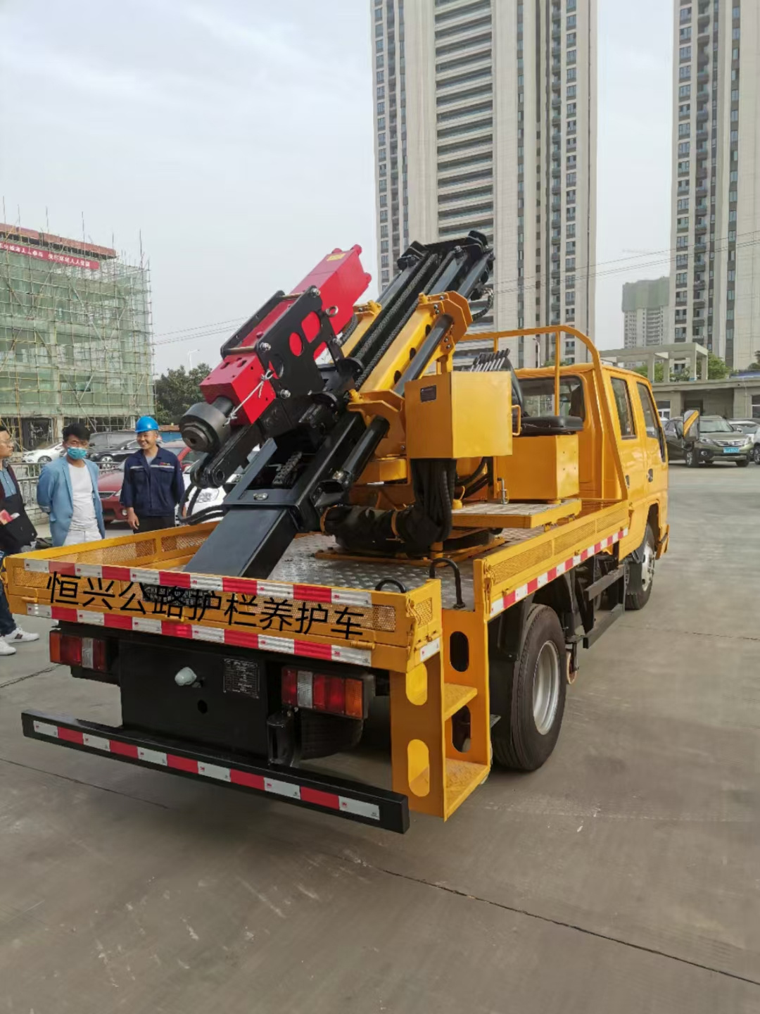 For guardrail post installation, Brand new design truck mounted pile driver