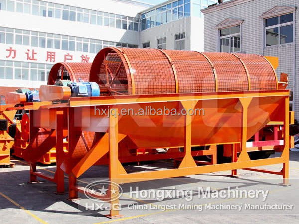 Small scale rotary trommel screen drum screen for sand and gravel sieving gold washing machine