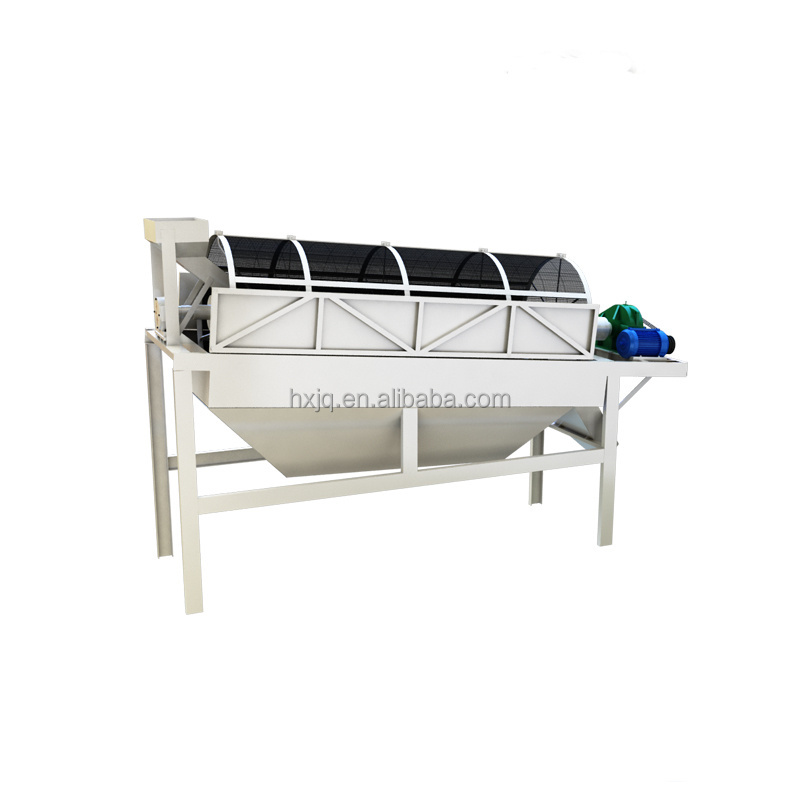 Small scale rotary trommel screen drum screen for sand and gravel sieving gold washing machine