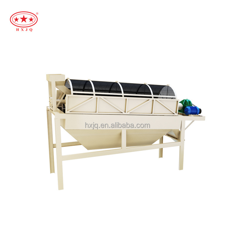 Small scale rotary trommel screen drum screen for sand and gravel sieving gold washing machine