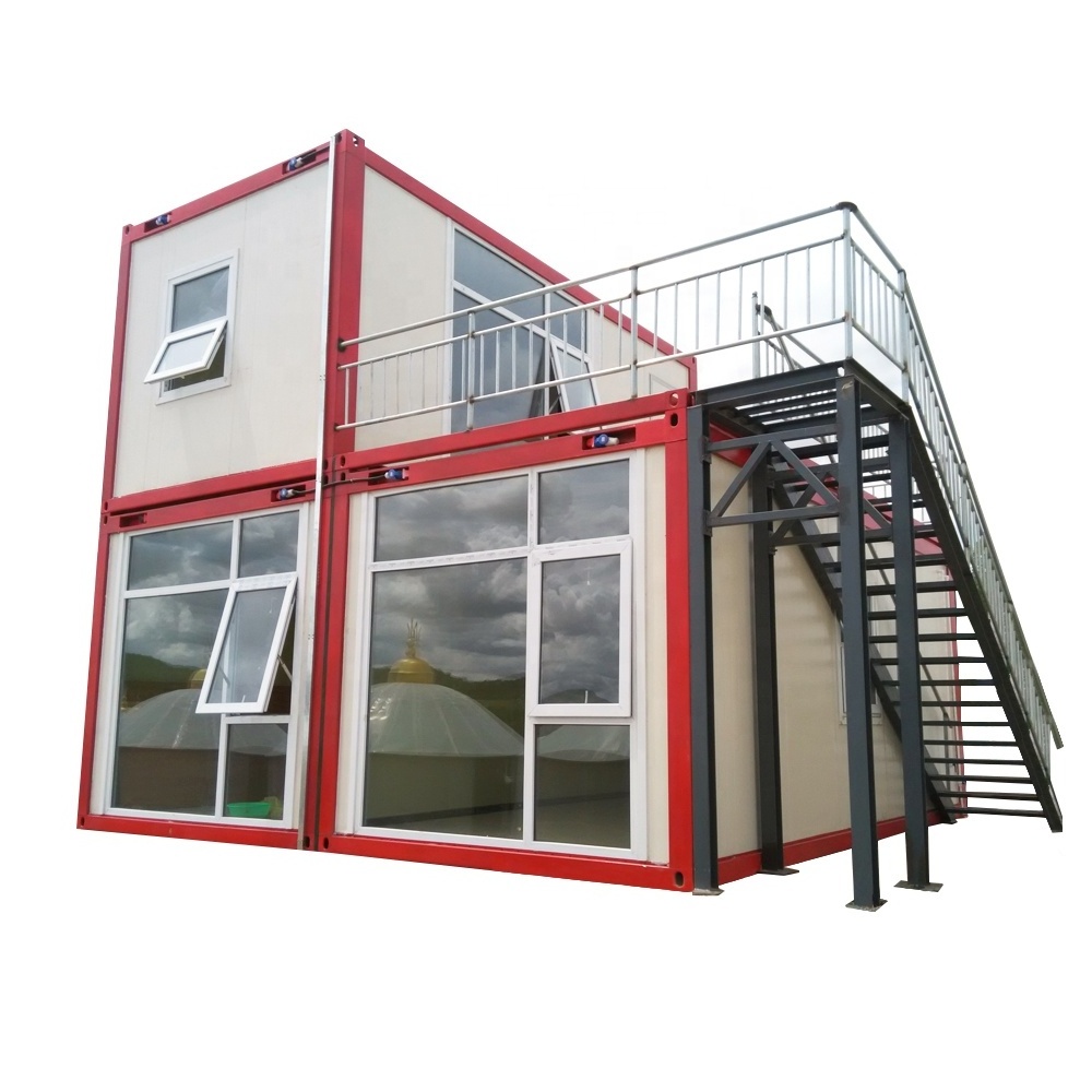 Duplex House Plans Flat Pack Container House Portable Housing Unit Use Mobile Container Bar/Restaurant/Office