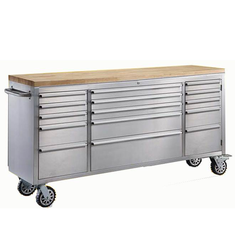 HYXION7215 72 Inch Professional Stainless Steel Rolling Tool Box Chest