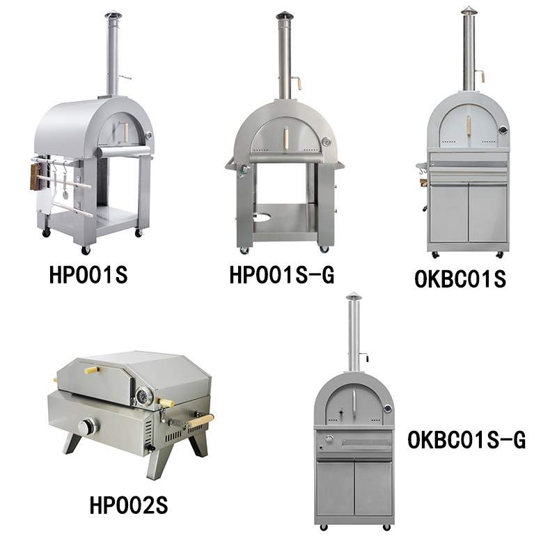 Hyxion manufacturer commercial stainless steel gas wood fired pizza oven portable outdoor bbq grill mini authentic pizza oven