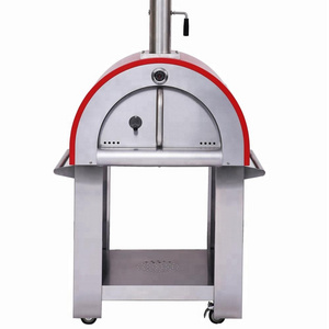 Outdoor stainless steel wood fired pizza oven with EN1860