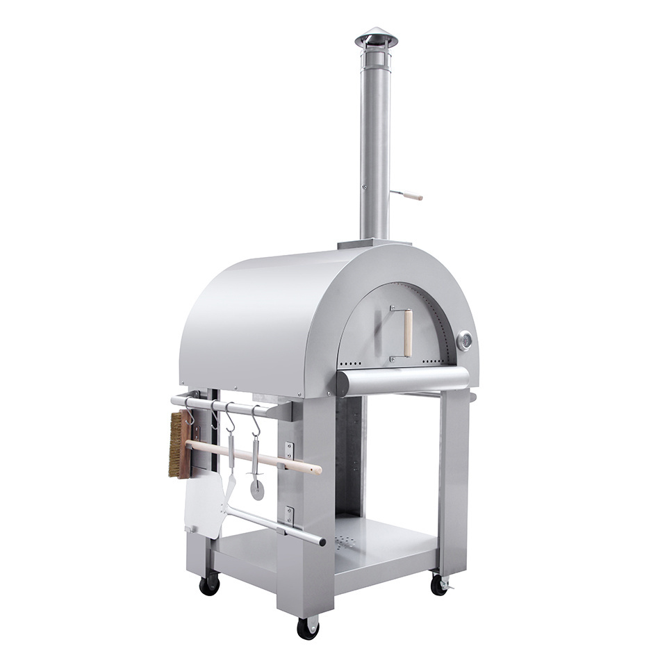 Hyxion manufacturer commercial stainless steel gas wood fired pizza oven portable outdoor bbq grill mini authentic pizza oven