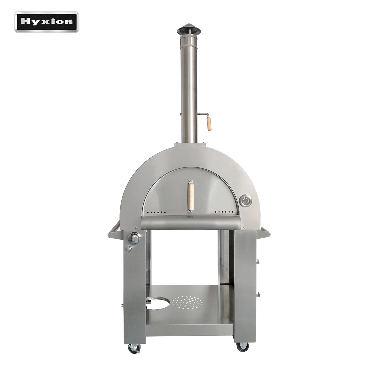 Hyxion manufacturer commercial stainless steel gas wood fired pizza oven portable outdoor bbq grill mini authentic pizza oven