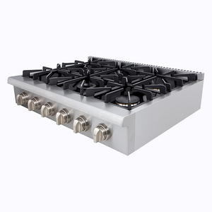 Hyxion Professional manufacturer Black steel milux gas stove estufas a gas stove gas cooker for apartment