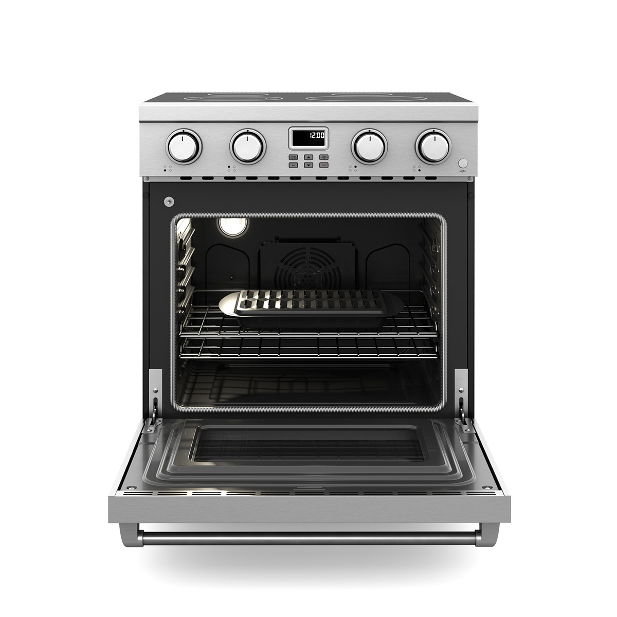 Hyxion Stainless steel 30 inch Professional  multi function 4 plate electric stove with oven