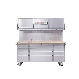 Hyxion Stainless steel 72 inch 18 Drawer bunnings kincrome tool trolley