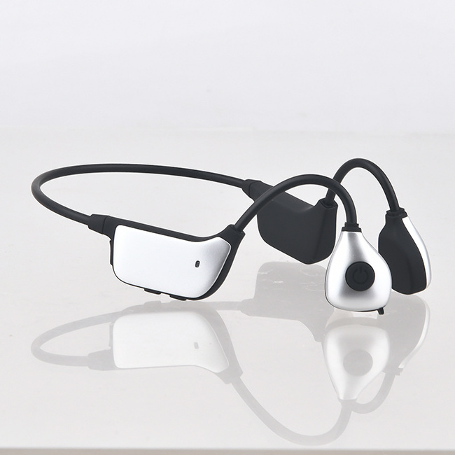 PTT Earpiece Wireless Earphone Bone Conduction Headphone with Microphone Rod Neckband Intercom Headset