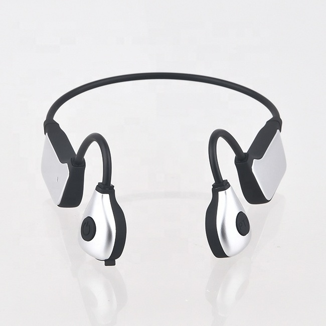 PTT Earpiece Wireless Earphone Bone Conduction Headphone with Microphone Rod Neckband Intercom Headset