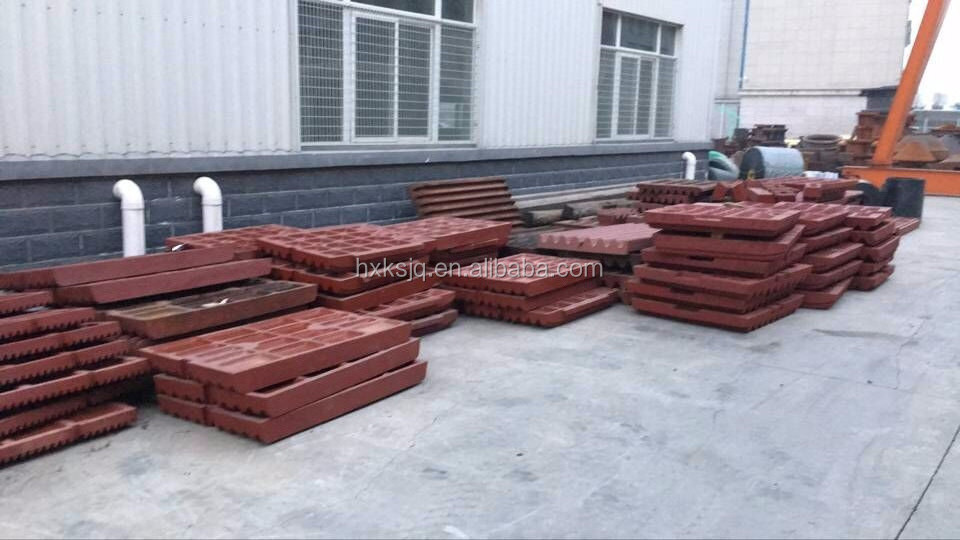 Jaw crusher spare parts jaw plates for henan hongxing