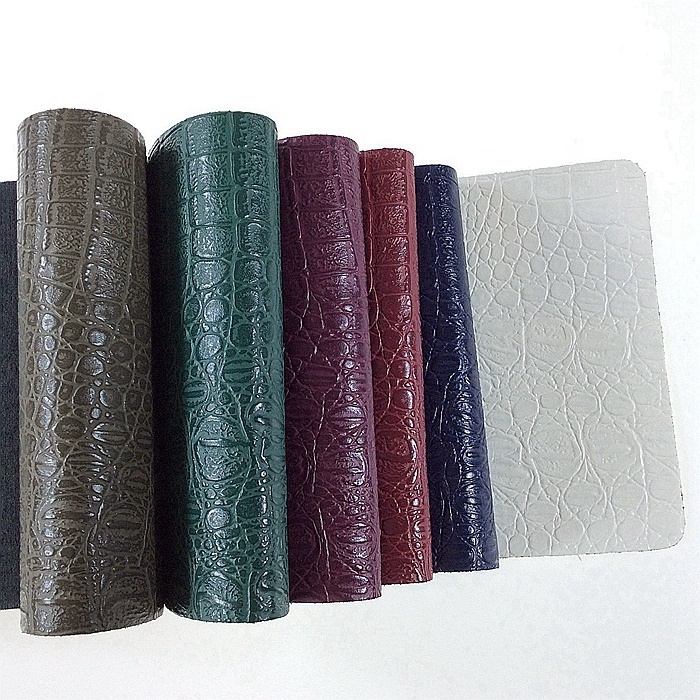 pvc alligator leather, fake crocodile skin leather, croc leather fabric