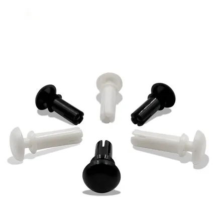 Black White Nylon Plastic Snap Push Rivet Fastener