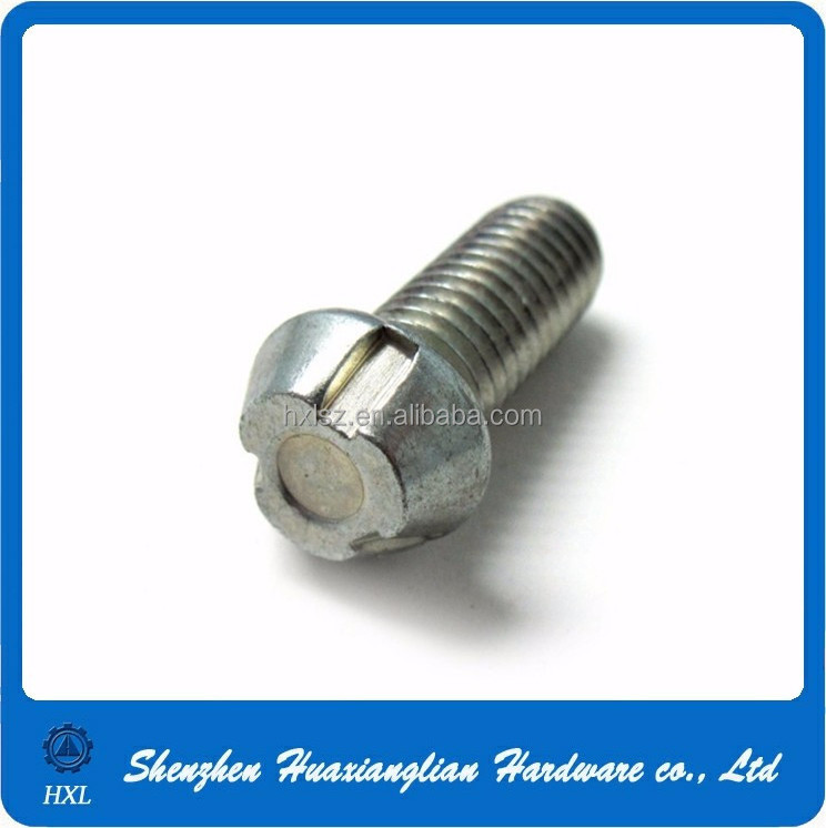 China Supplier High Precise High Strength Steel Tri Groove Security Bolt With Groove