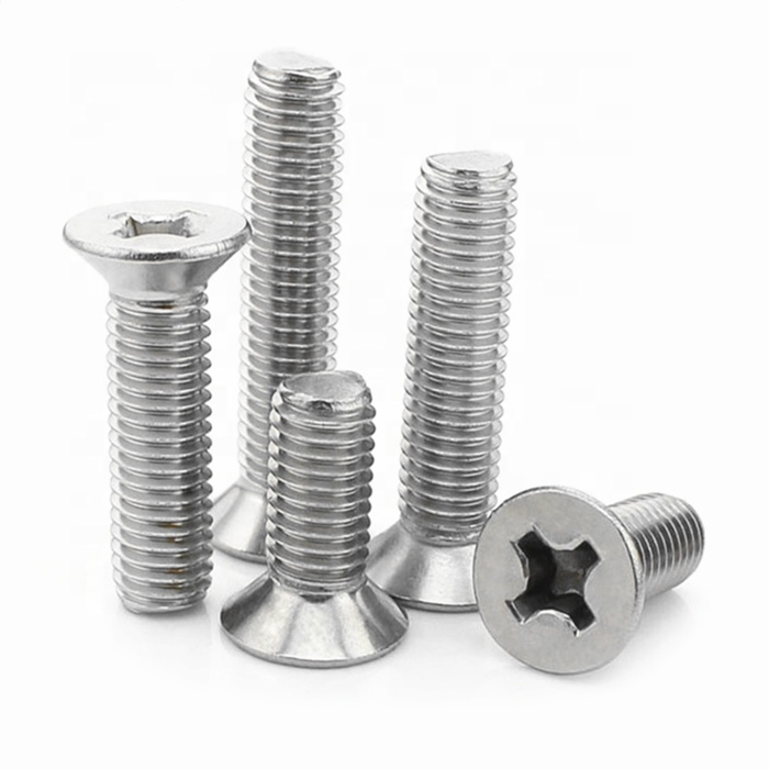 DIN 965  304 316 Metric Stainless Steel Cross Recessed Phillips Flat Countersunk Head Machine Screw