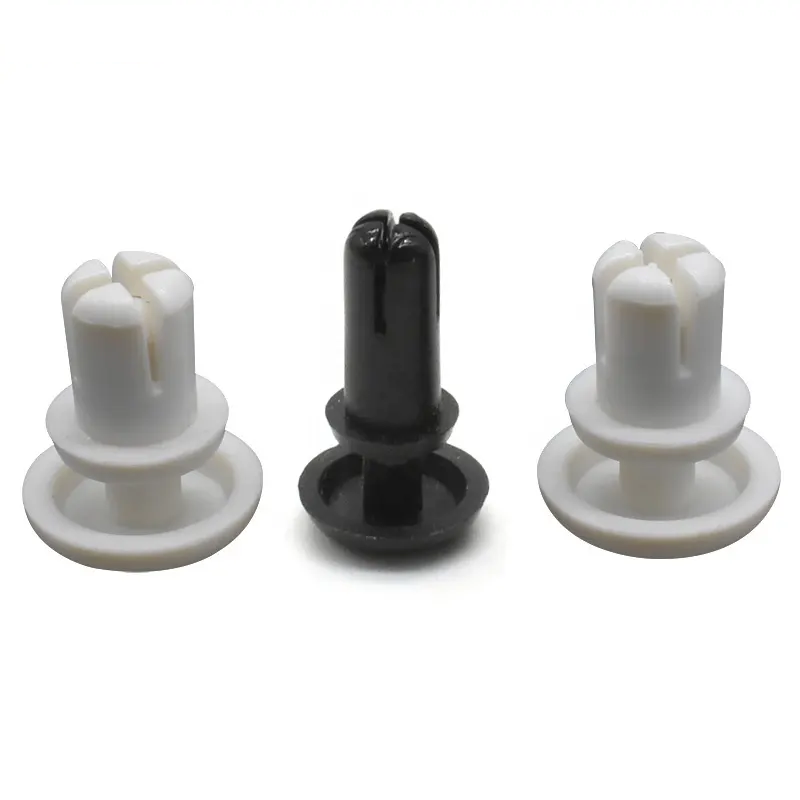 Black White Nylon Plastic Snap Push Rivet Fastener