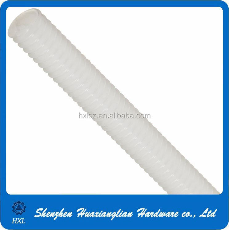 M6 M8 M10 M12 Black White Plastic Nylon Threaded Rod Bar