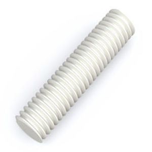 Length 5-1000mm white solid flexible plastic nylon threaded rod