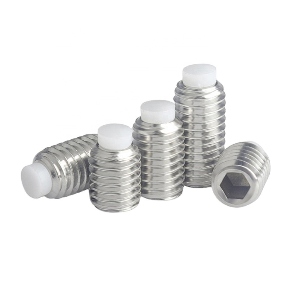 8mm 10mm 12mm all thread female plastic natural nylon slot set screw threaded rod