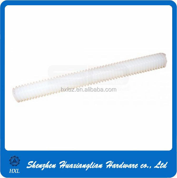 M6 M8 M10 M12 Black White Plastic Nylon Threaded Rod Bar