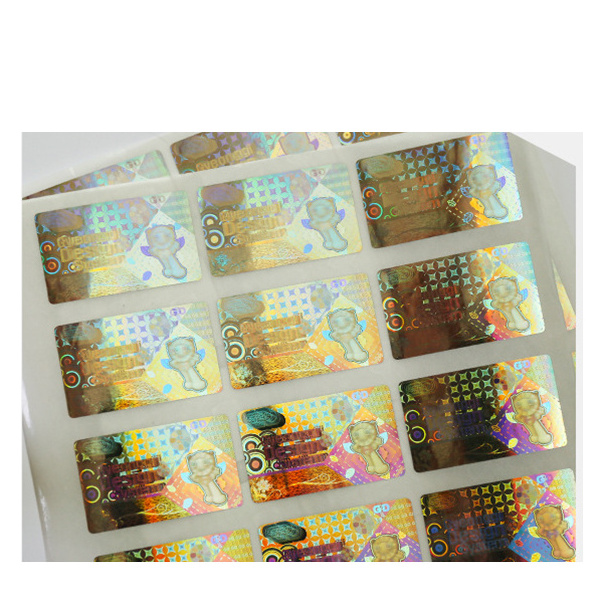 Custom Printed 3D hologram silver pvc stickers labels  shining adhesive hologram sticker