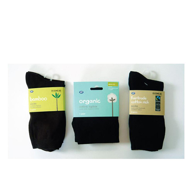 Multi size socks hanging card display selling custom sleeve sock packaging